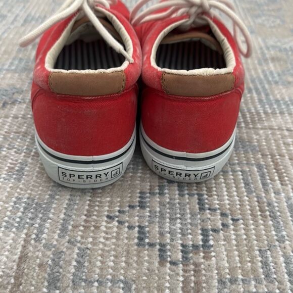 Sperry Men's Striper Fashion Sneaker, Red Canvas size 10.5 - Picture 5 of 9